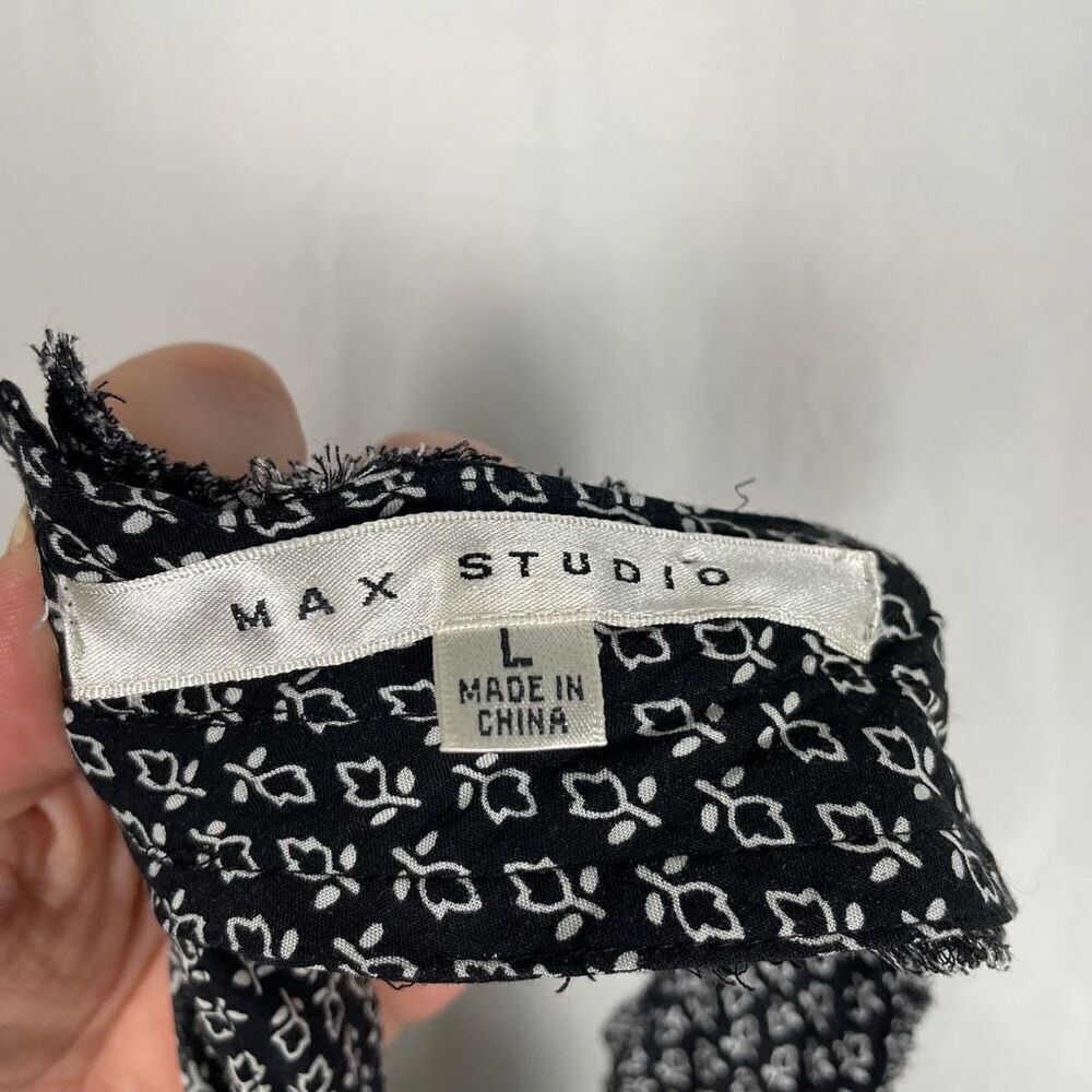 Max Studio Floral 100% Rayon Smocked Jumpsuit - Women’s L - Picture 5 of 6